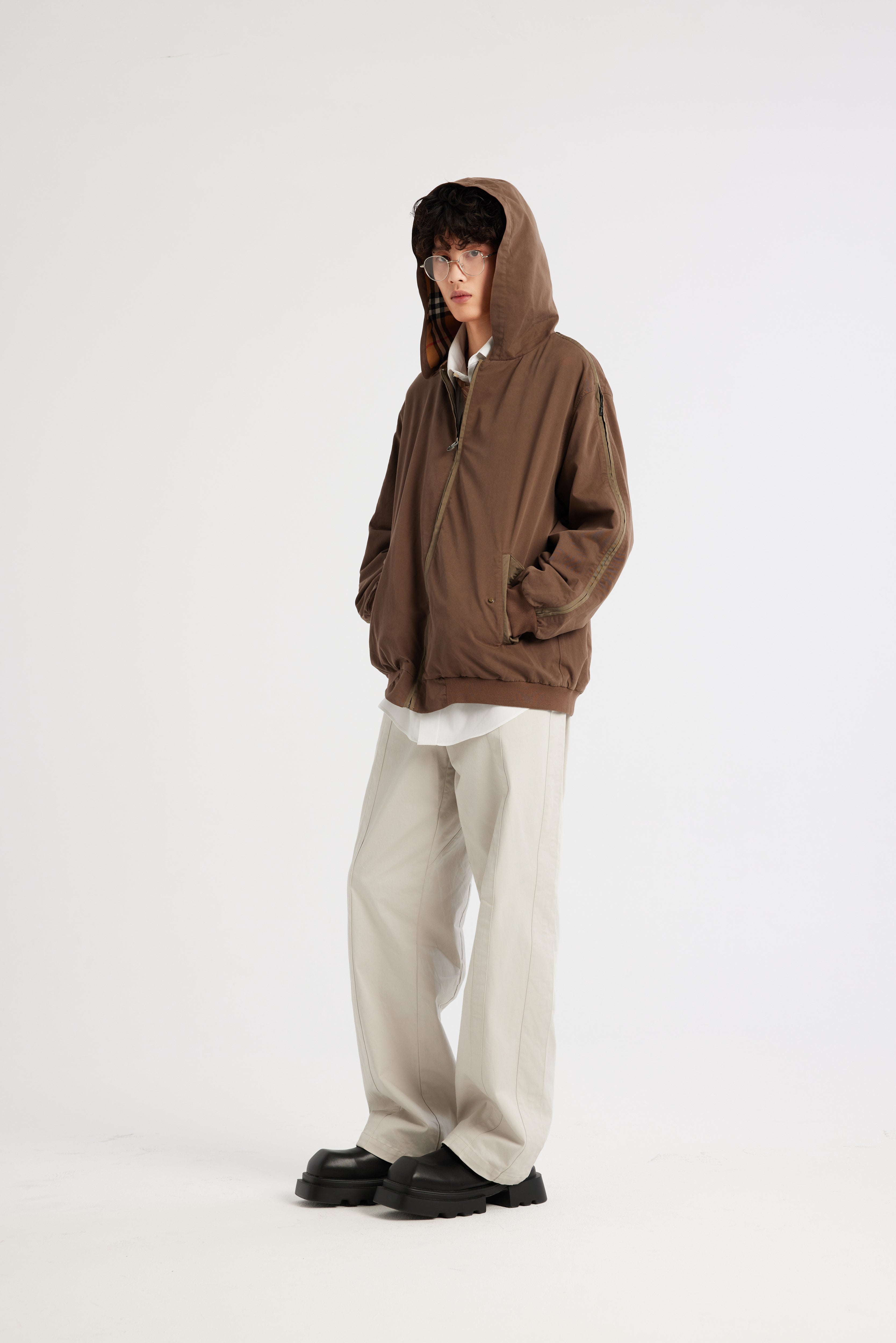 REC Cotton hooded cardigan jacket op1