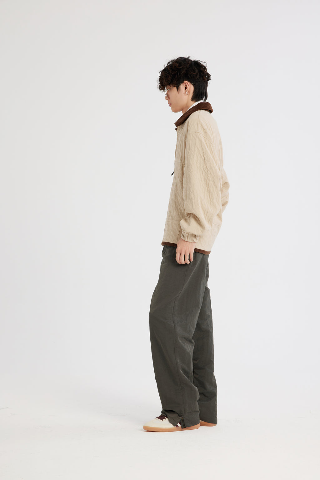REC Ramie Barbour turtleneck jacket op1