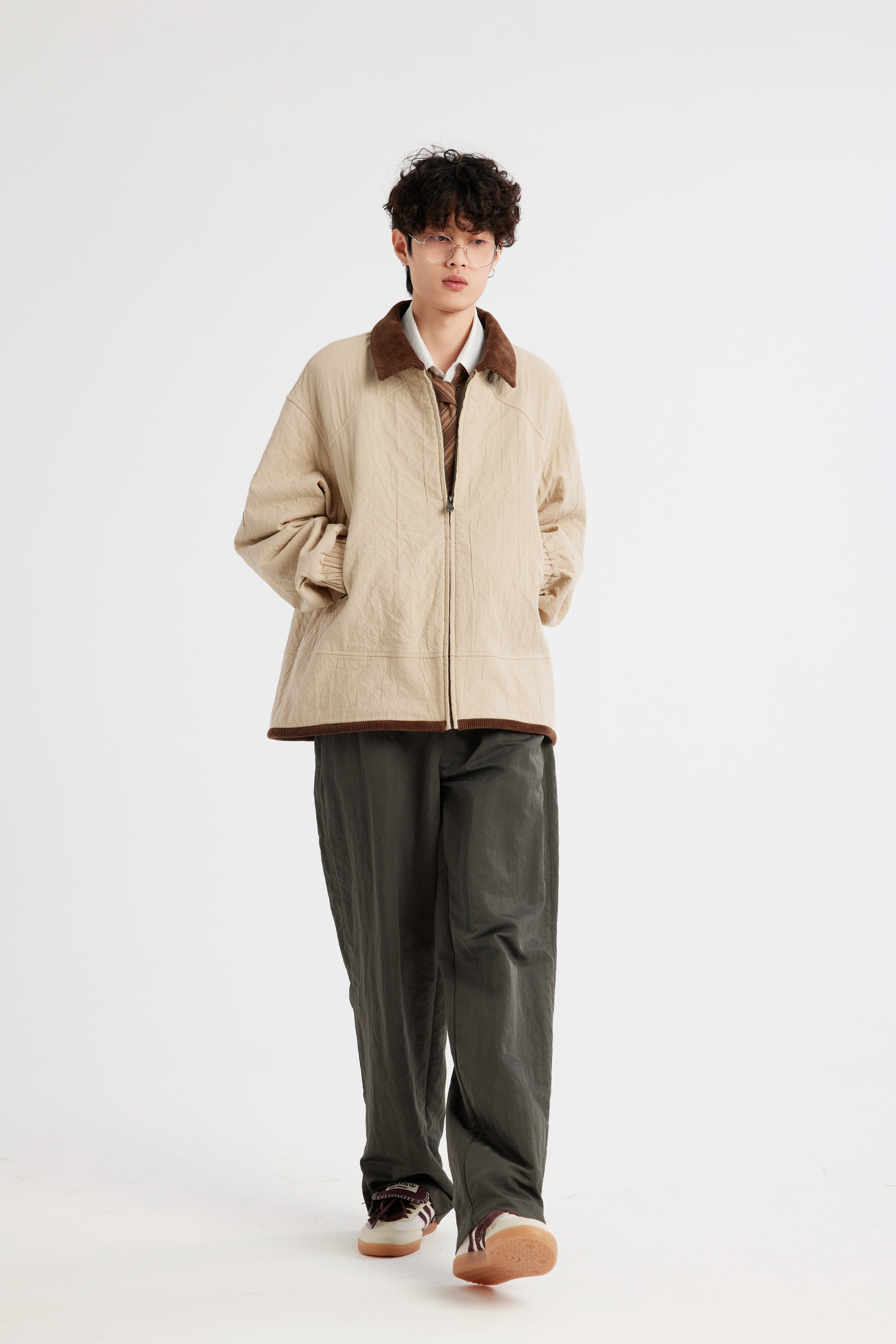 REC Ramie Barbour turtleneck jacket op1