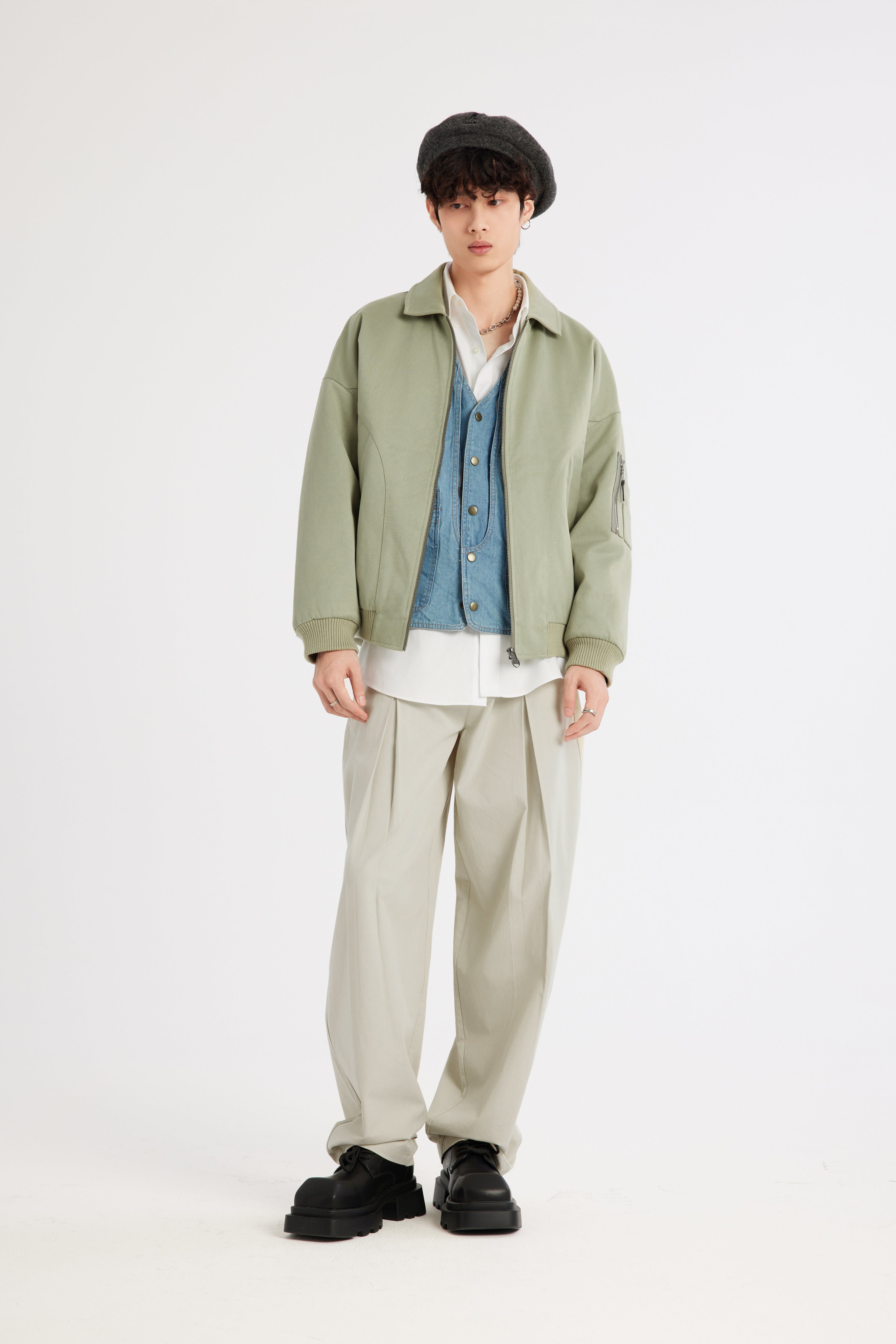 REC Italian worsted cotton jacket filled with wool op1