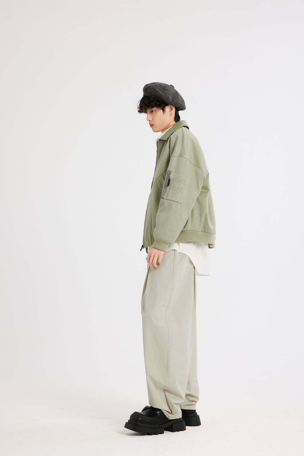 REC Italian worsted cotton jacket filled with wool op1