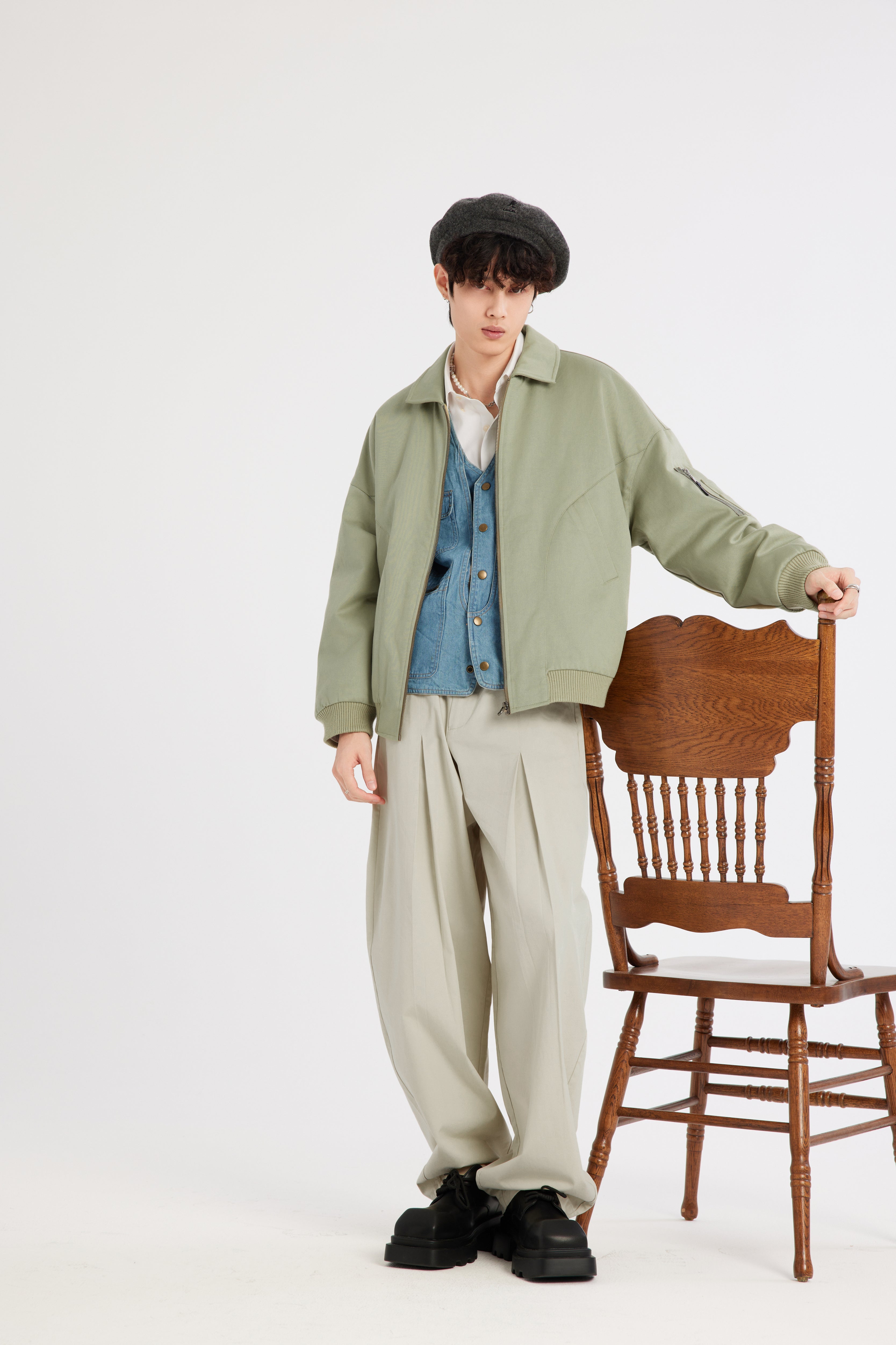 REC Italian worsted cotton jacket filled with wool op1