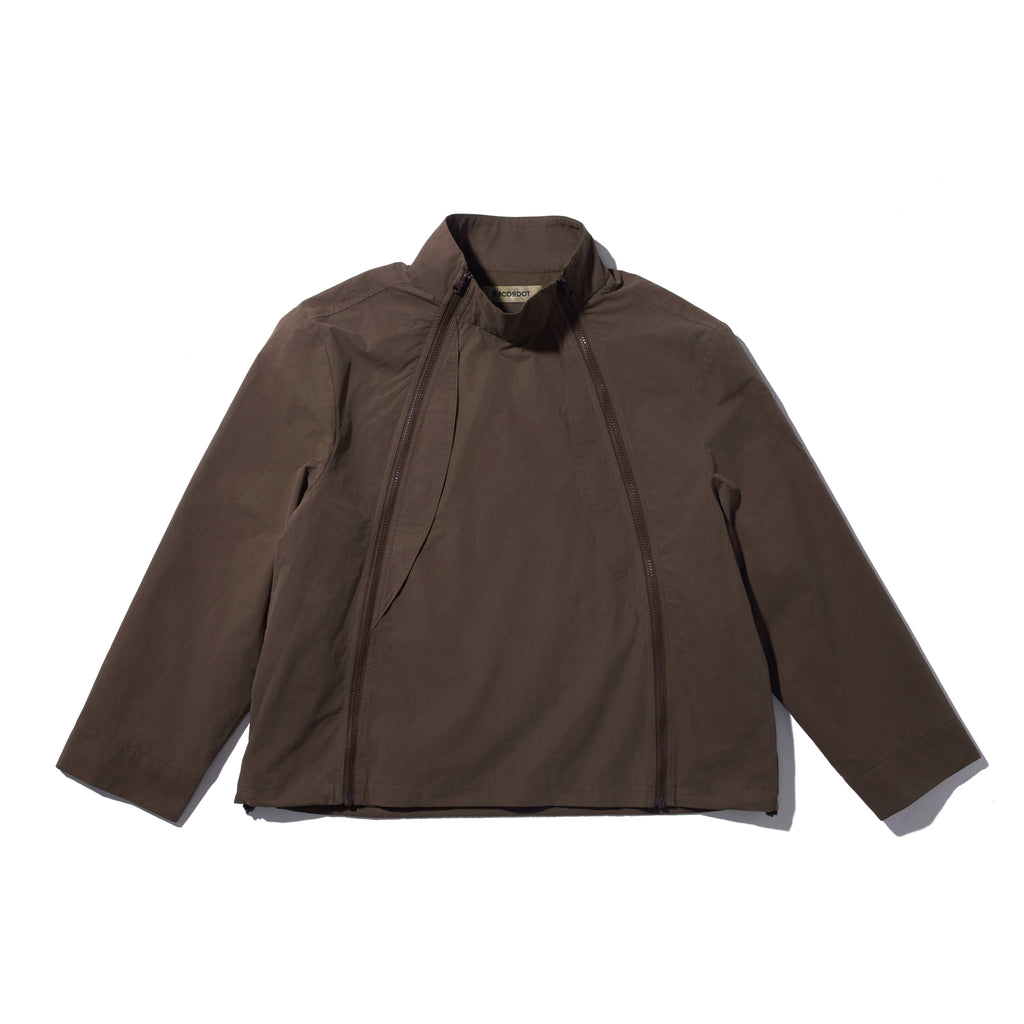 REC Double-door zipper high-neck sweater jacket op1