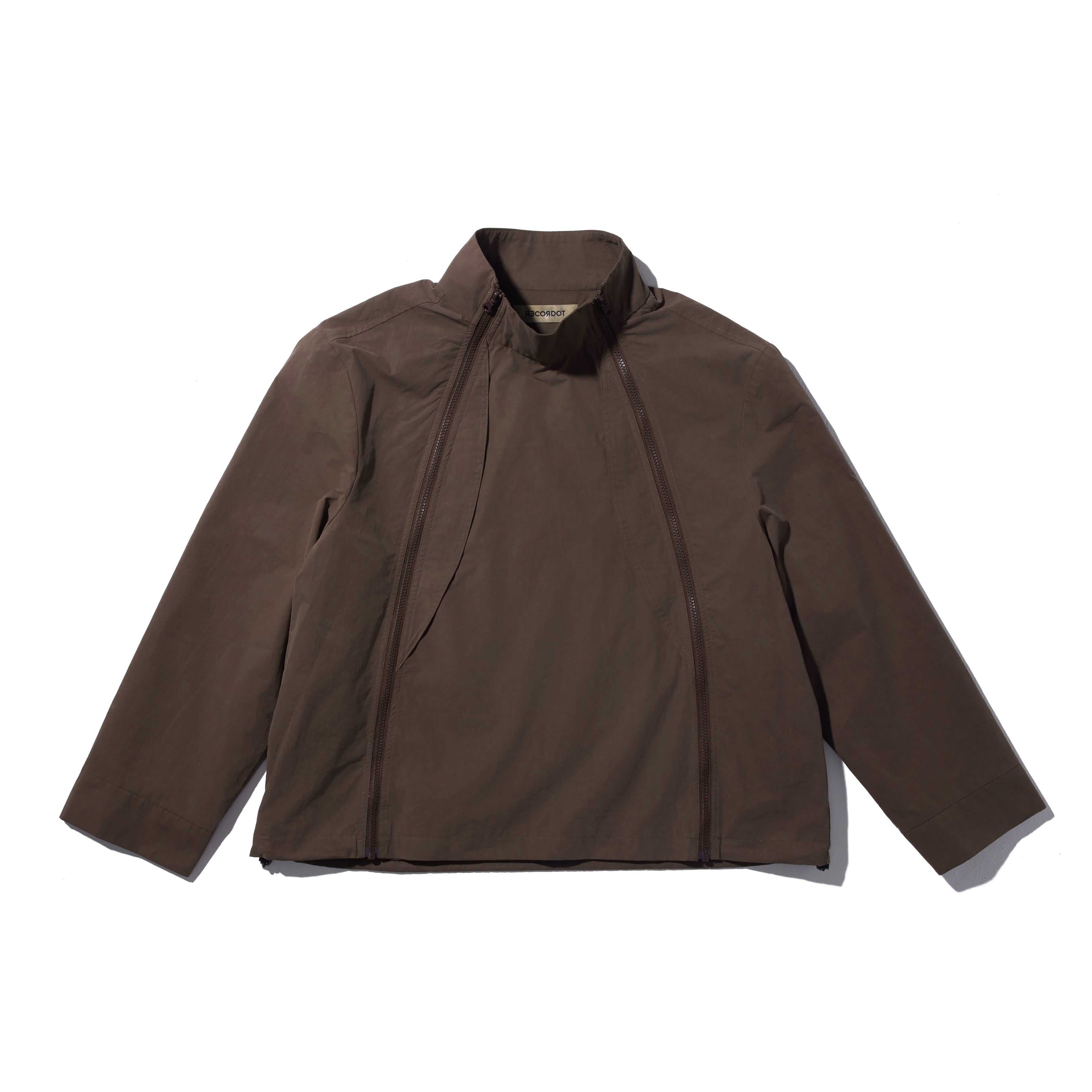 REC Double-door zipper high-neck sweater jacket op1