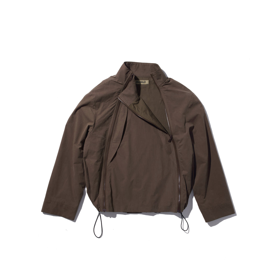 REC Double-door zipper high-neck sweater jacket op1