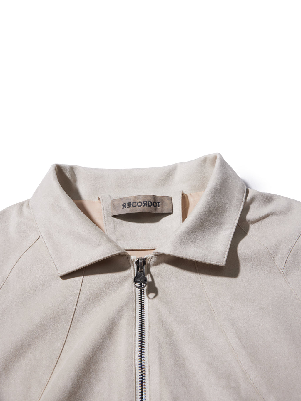 REC Suede-like spliced turtleneck vest op1