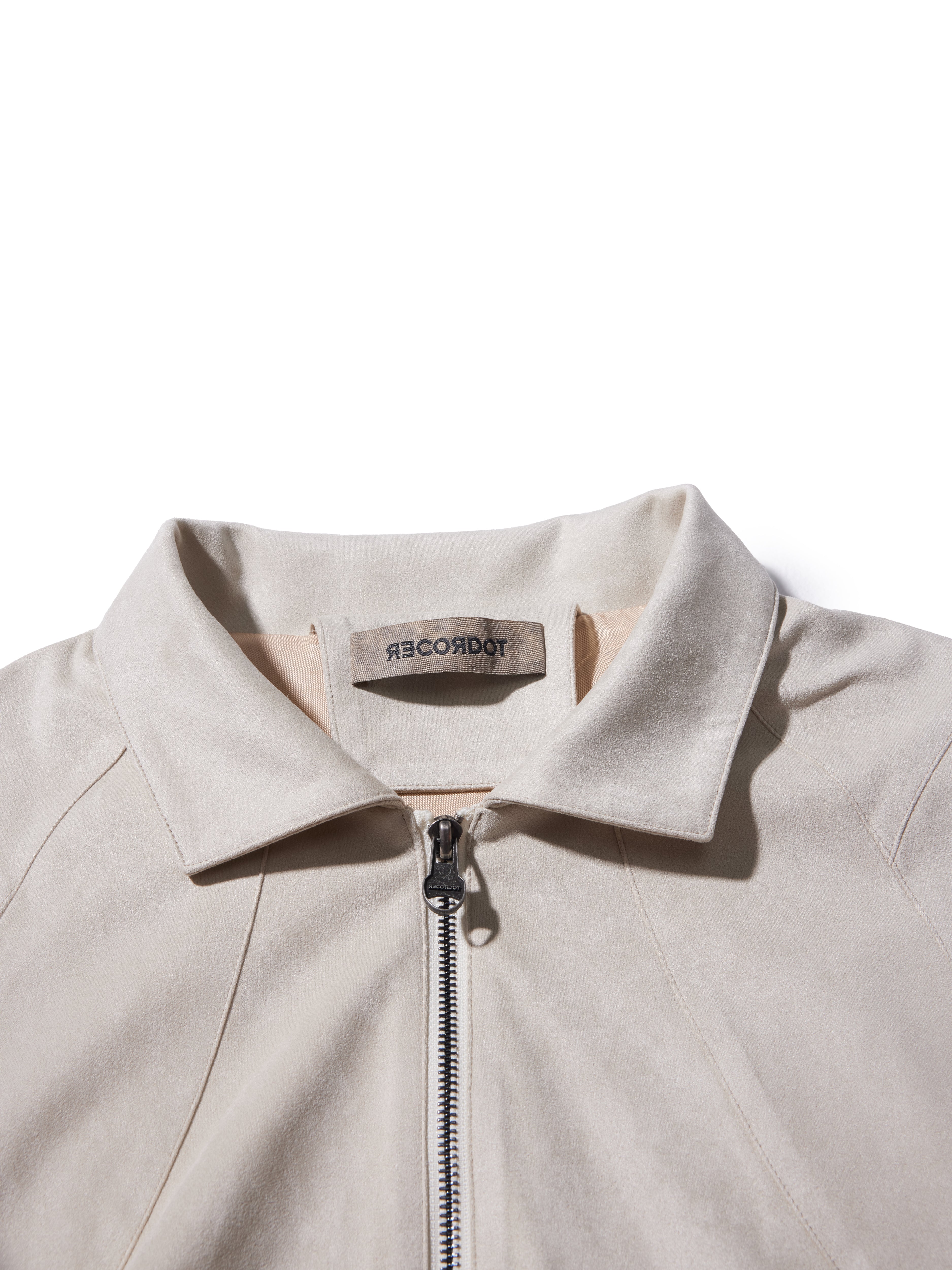 REC Suede-like spliced turtleneck vest op1