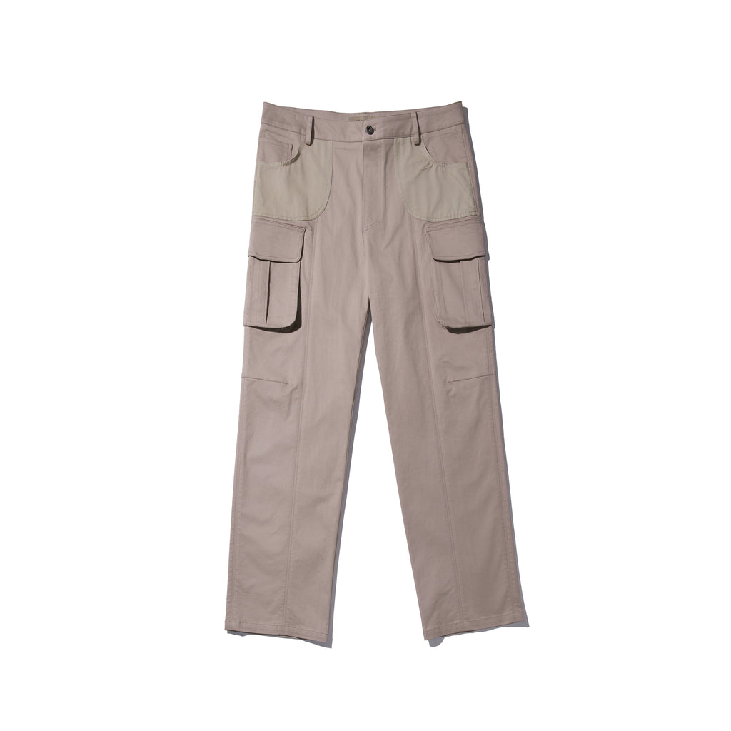 REC Stitched-washed and distressed workwear casual pants op1