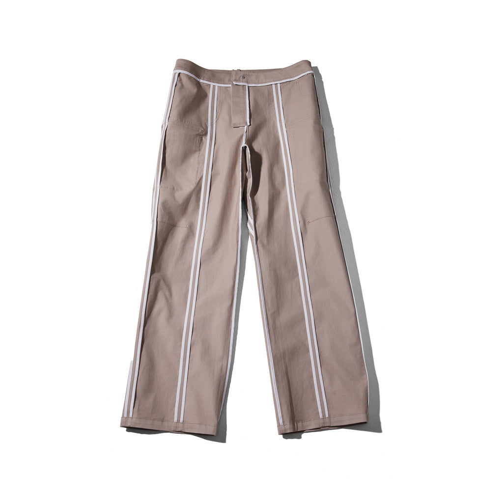 REC Stitched-washed and distressed workwear casual pants op1